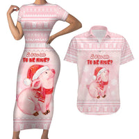 Merry Pigmas Couples Matching Short Sleeve Bodycon Dress and Hawaiian Shirt Is It Too Late To Be Nice - Wonder Print Shop