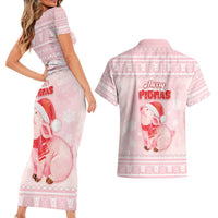 Merry Pigmas Couples Matching Short Sleeve Bodycon Dress and Hawaiian Shirt Is It Too Late To Be Nice - Wonder Print Shop