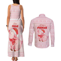 Merry Pigmas Couples Matching Tank Maxi Dress and Long Sleeve Button Shirt Is It Too Late To Be Nice - Wonder Print Shop
