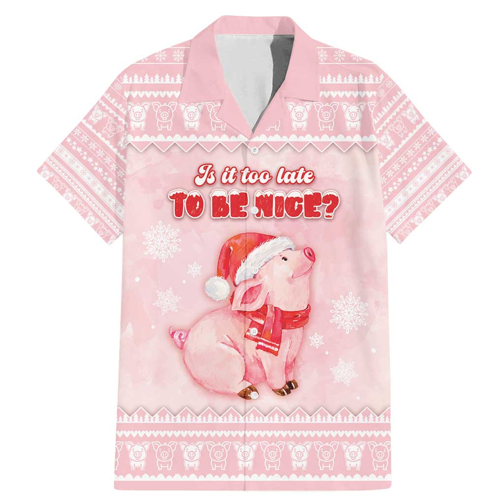 Merry Pigmas Family Matching Mermaid Dress and Hawaiian Shirt Is It Too Late To Be Nice - Wonder Print Shop