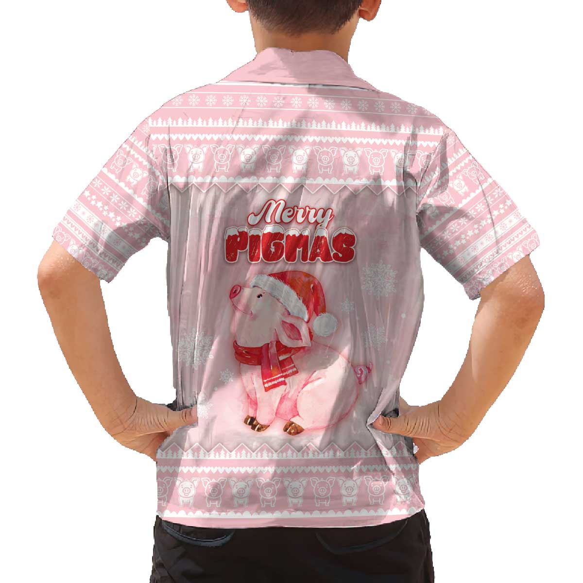 Merry Pigmas Family Matching Off The Shoulder Long Sleeve Dress and Hawaiian Shirt Is It Too Late To Be Nice - Wonder Print Shop