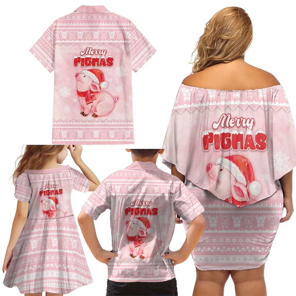 Merry Pigmas Family Matching Off Shoulder Short Dress and Hawaiian Shirt Is It Too Late To Be Nice - Wonder Print Shop