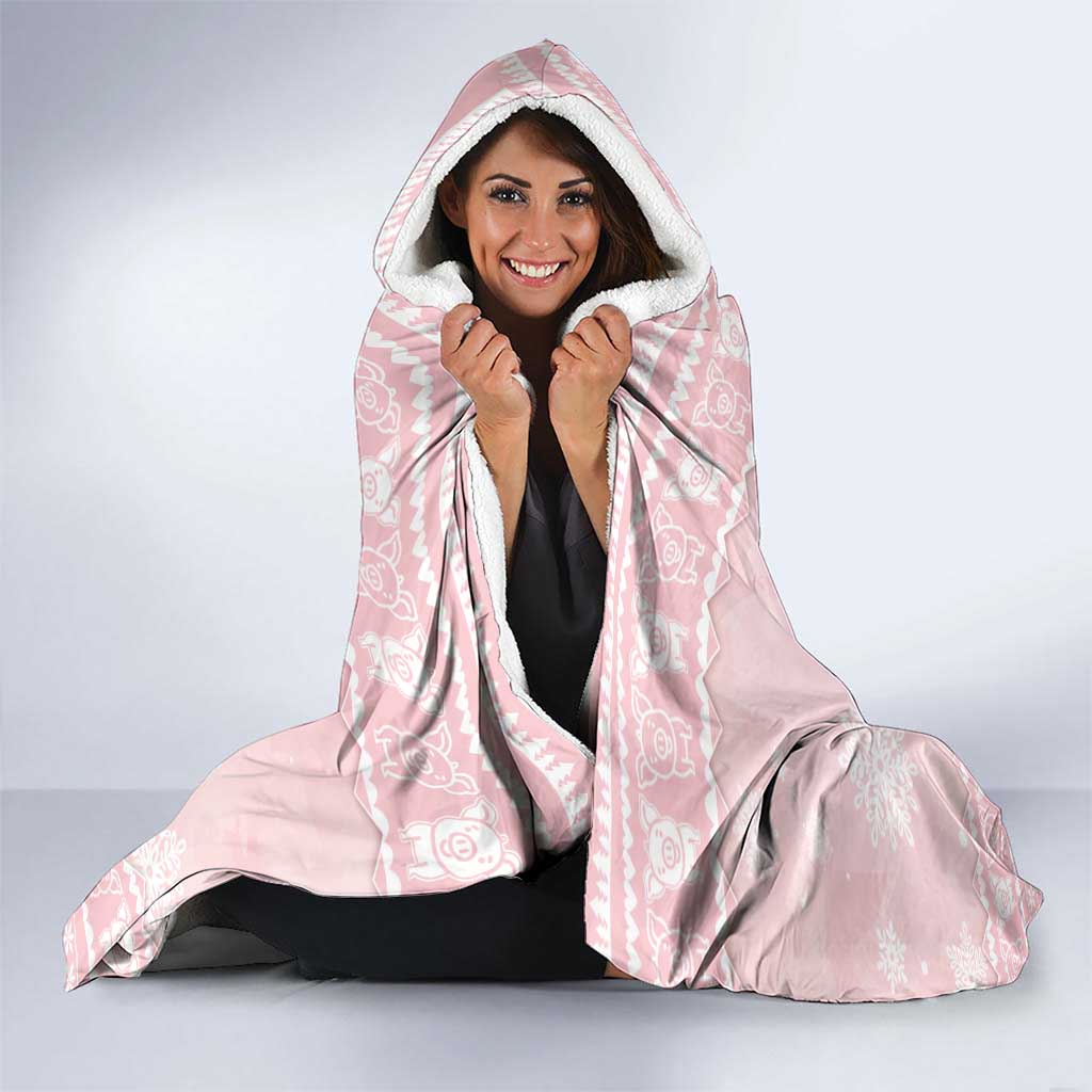 Merry Pigmas Hooded Blanket Is It Too Late To Be Nice - Wonder Print Shop