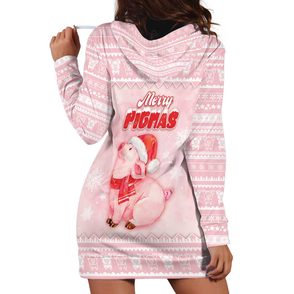 Merry Pigmas Hoodie Dress Is It Too Late To Be Nice - Wonder Print Shop