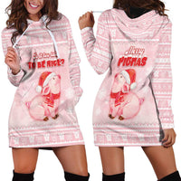 Merry Pigmas Hoodie Dress Is It Too Late To Be Nice - Wonder Print Shop