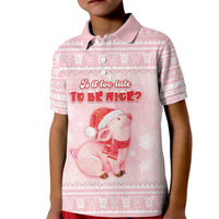 Merry Pigmas Kid Polo Shirt Is It Too Late To Be Nice - Wonder Print Shop