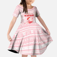 Merry Pigmas Kid Short Sleeve Dress Is It Too Late To Be Nice - Wonder Print Shop