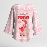 Merry Pigmas Kimono Sleeve Blouse Is It Too Late To Be Nice - Wonder Print Shop
