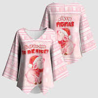 Merry Pigmas Kimono Sleeve Blouse Is It Too Late To Be Nice - Wonder Print Shop
