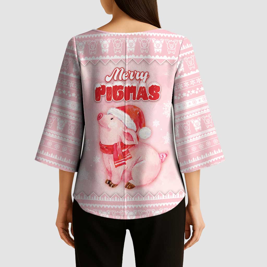 Merry Pigmas Kimono Sleeve Blouse Is It Too Late To Be Nice - Wonder Print Shop