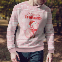 Merry Pigmas Ugly Christmas Sweater Is It Too Late To Be Nice - Wonder Print Shop