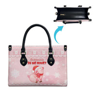 Merry Pigmas Leather Bag Is It Too Late To Be Nice - Wonder Print Shop
