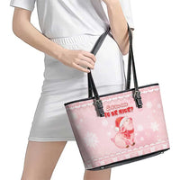 Merry Pigmas Leather Tote Bag Is It Too Late To Be Nice - Wonder Print Shop