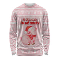 Merry Pigmas Long Sleeve Shirt Is It Too Late To Be Nice - Wonder Print Shop