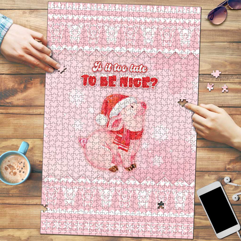 Merry Pigmas Puzzle Is It Too Late To Be Nice - Wonder Print Shop