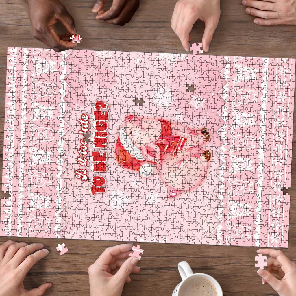 Merry Pigmas Puzzle Is It Too Late To Be Nice - Wonder Print Shop