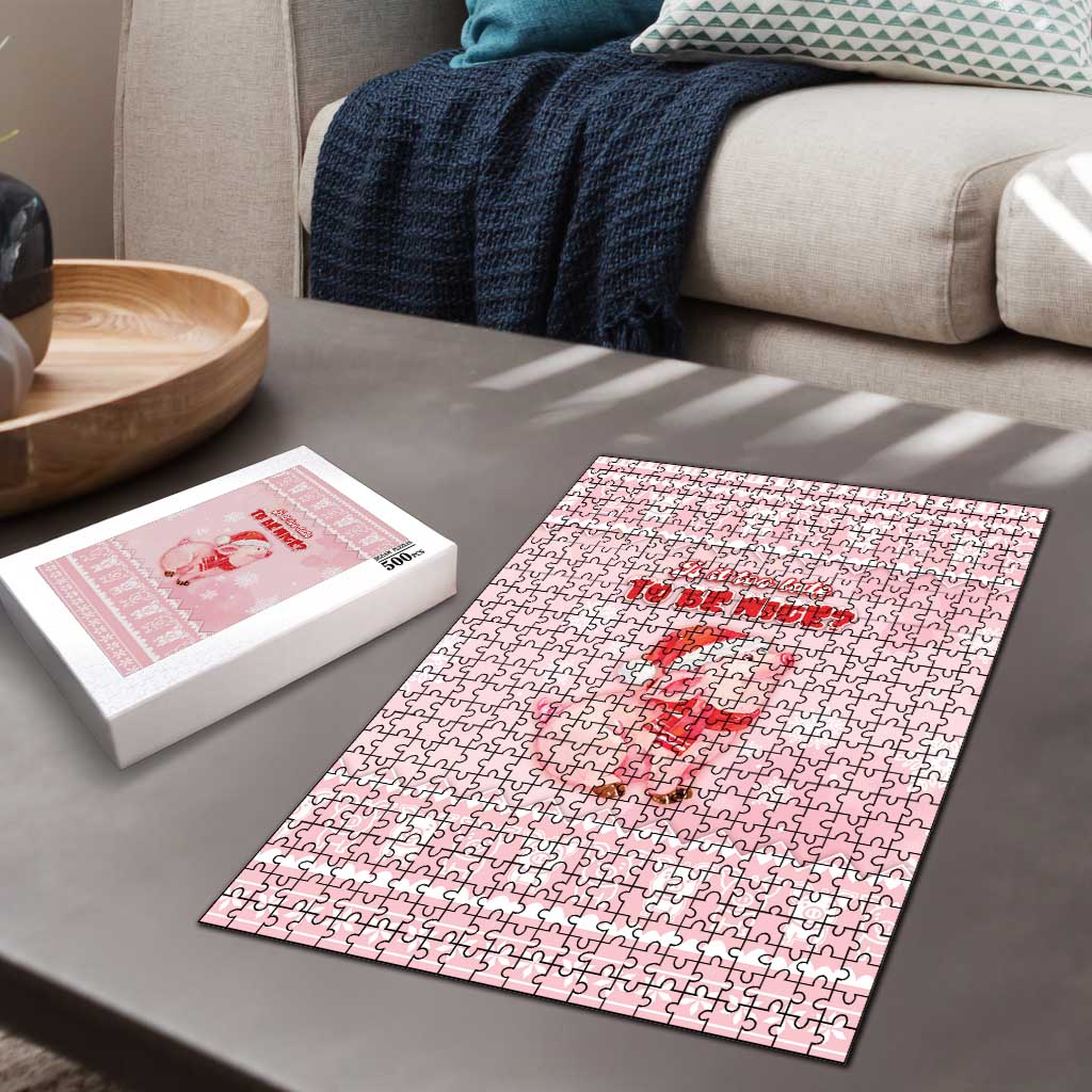 Merry Pigmas Puzzle Is It Too Late To Be Nice - Wonder Print Shop