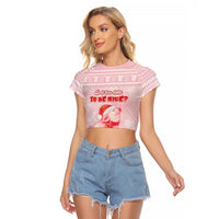 Merry Pigmas Raglan Cropped T Shirt Is It Too Late To Be Nice - Wonder Print Shop