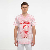 Merry Pigmas Scrub Top Is It Too Late To Be Nice - Wonder Print Shop