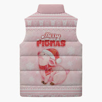 Merry Pigmas Sleeveless Puffer Jacket Is It Too Late To Be Nice - Wonder Print Shop
