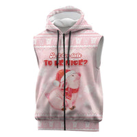 Merry Pigmas Sleeveless Zip Hoodie Is It Too Late To Be Nice - Wonder Print Shop