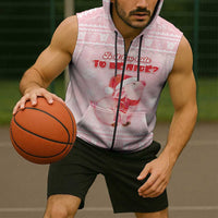 Merry Pigmas Sleeveless Zip Hoodie Is It Too Late To Be Nice - Wonder Print Shop