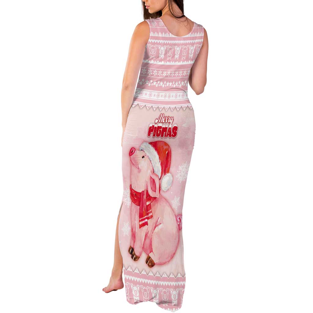 Merry Pigmas Tank Maxi Dress Is It Too Late To Be Nice - Wonder Print Shop