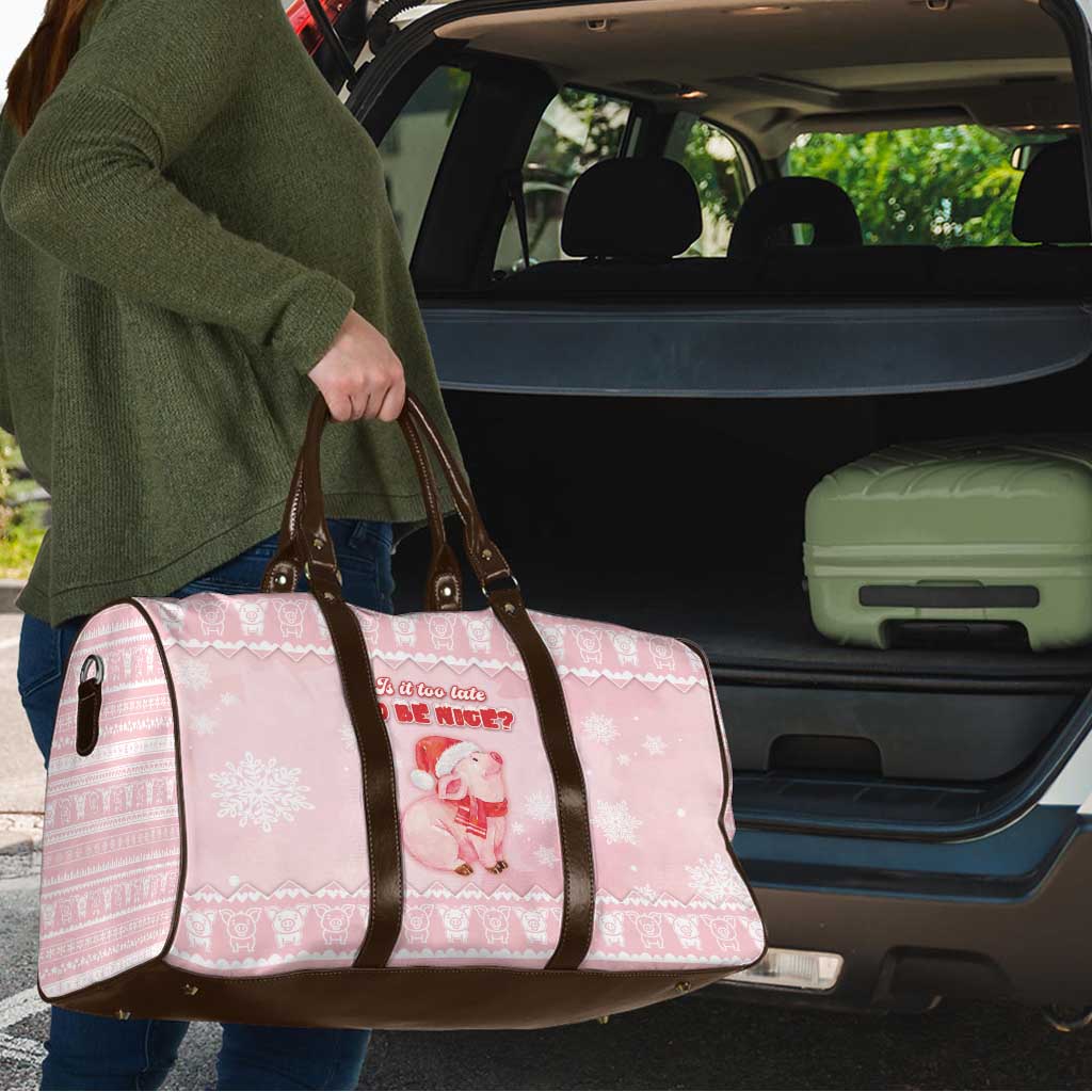 Merry Pigmas Travel Bag Is It Too Late To Be Nice - Wonder Print Shop