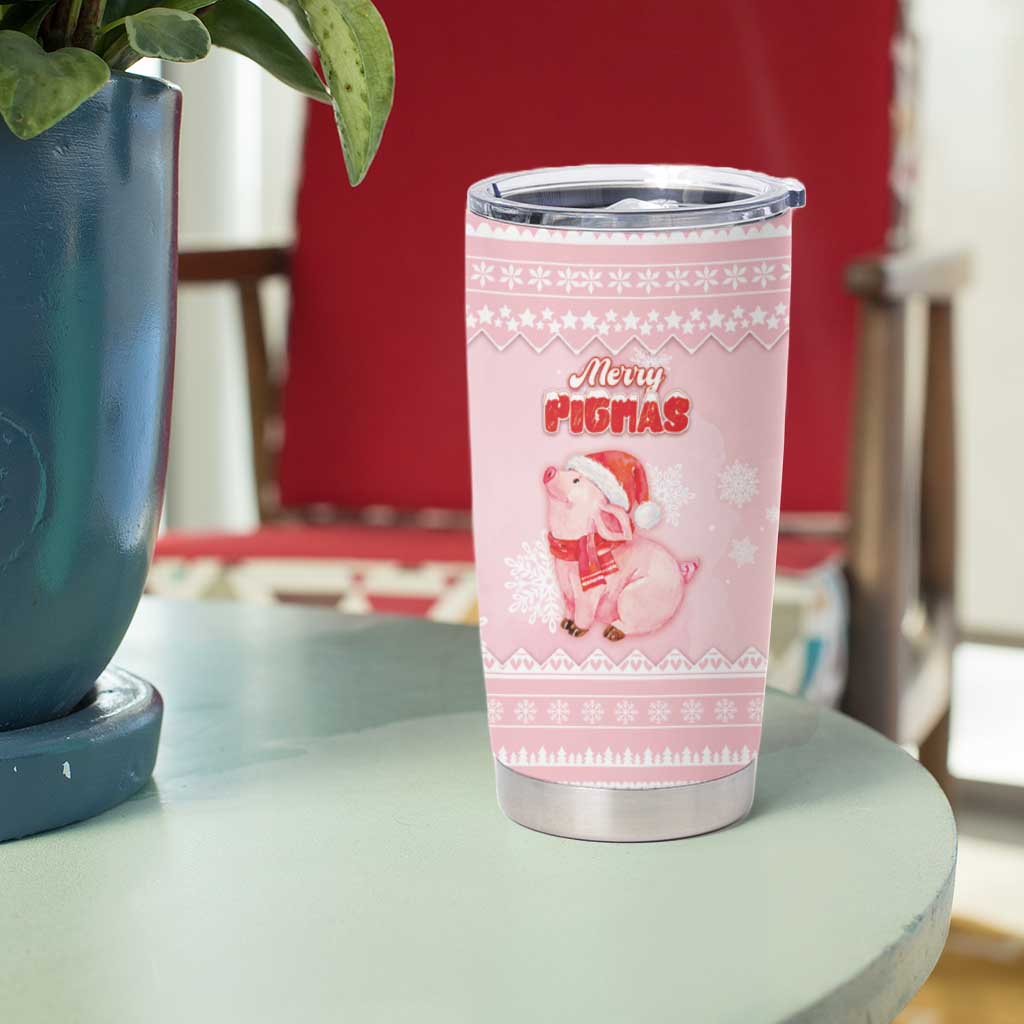Merry Pigmas Tumbler Cup Is It Too Late To Be Nice - Wonder Print Shop