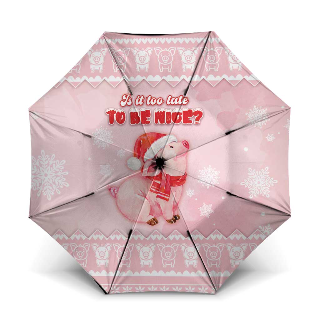 Merry Pigmas Umbrella Is It Too Late To Be Nice - Wonder Print Shop