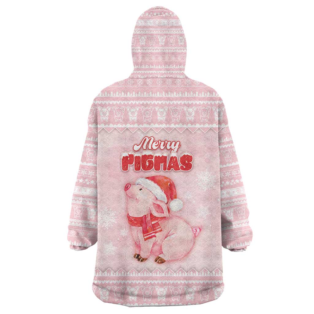 Merry Pigmas Wearable Blanket Hoodie Is It Too Late To Be Nice - Wonder Print Shop