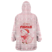 Merry Pigmas Wearable Blanket Hoodie Is It Too Late To Be Nice - Wonder Print Shop