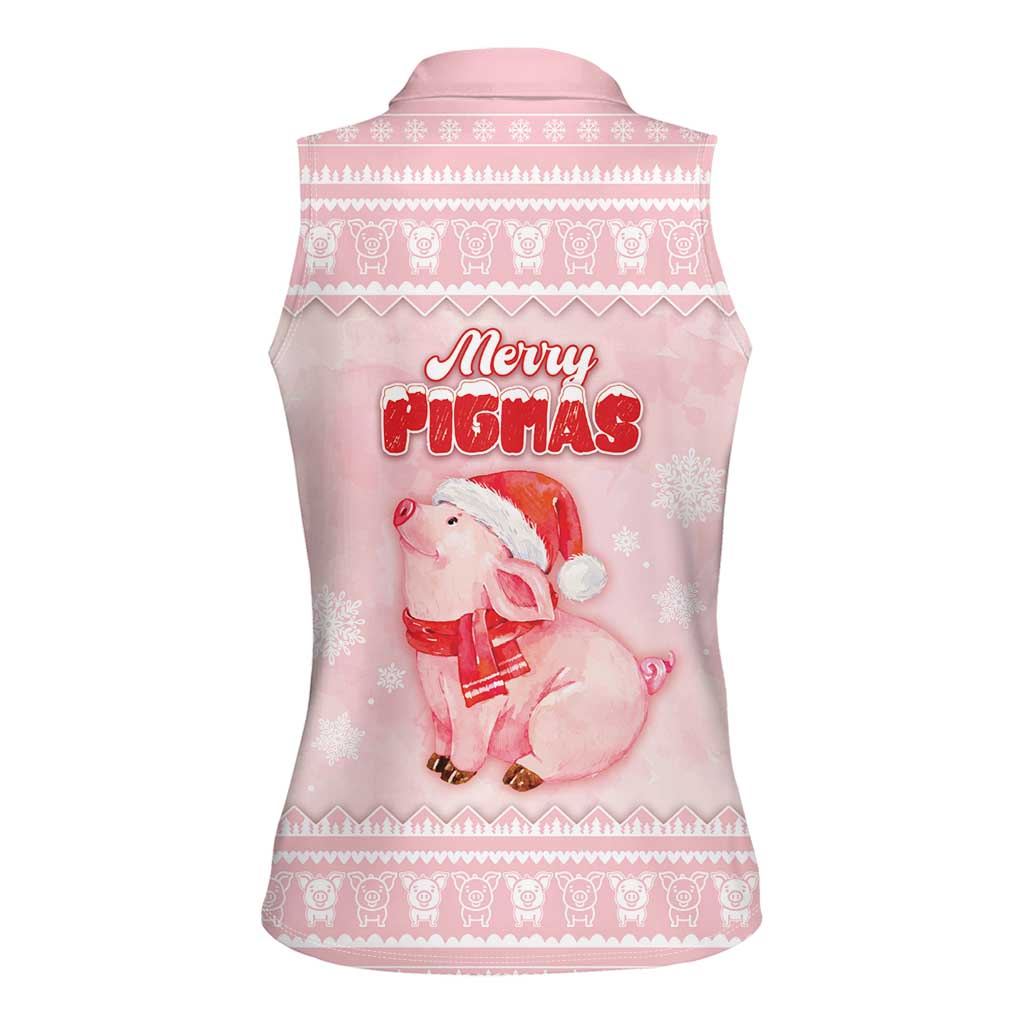 Merry Pigmas Women Sleeveless Polo Shirt Is It Too Late To Be Nice - Wonder Print Shop