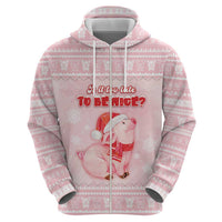 Merry Pigmas Zip Hoodie Is It Too Late To Be Nice - Wonder Print Shop