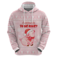 Merry Pigmas Zip Hoodie Is It Too Late To Be Nice - Wonder Print Shop