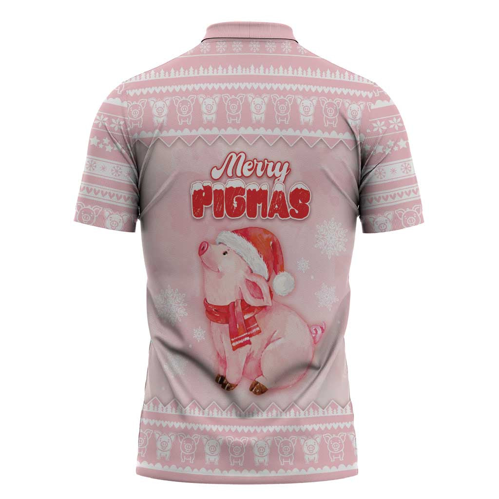 Merry Pigmas Zipper Polo Shirt Is It Too Late To Be Nice - Wonder Print Shop