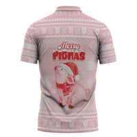 Merry Pigmas Zipper Polo Shirt Is It Too Late To Be Nice - Wonder Print Shop