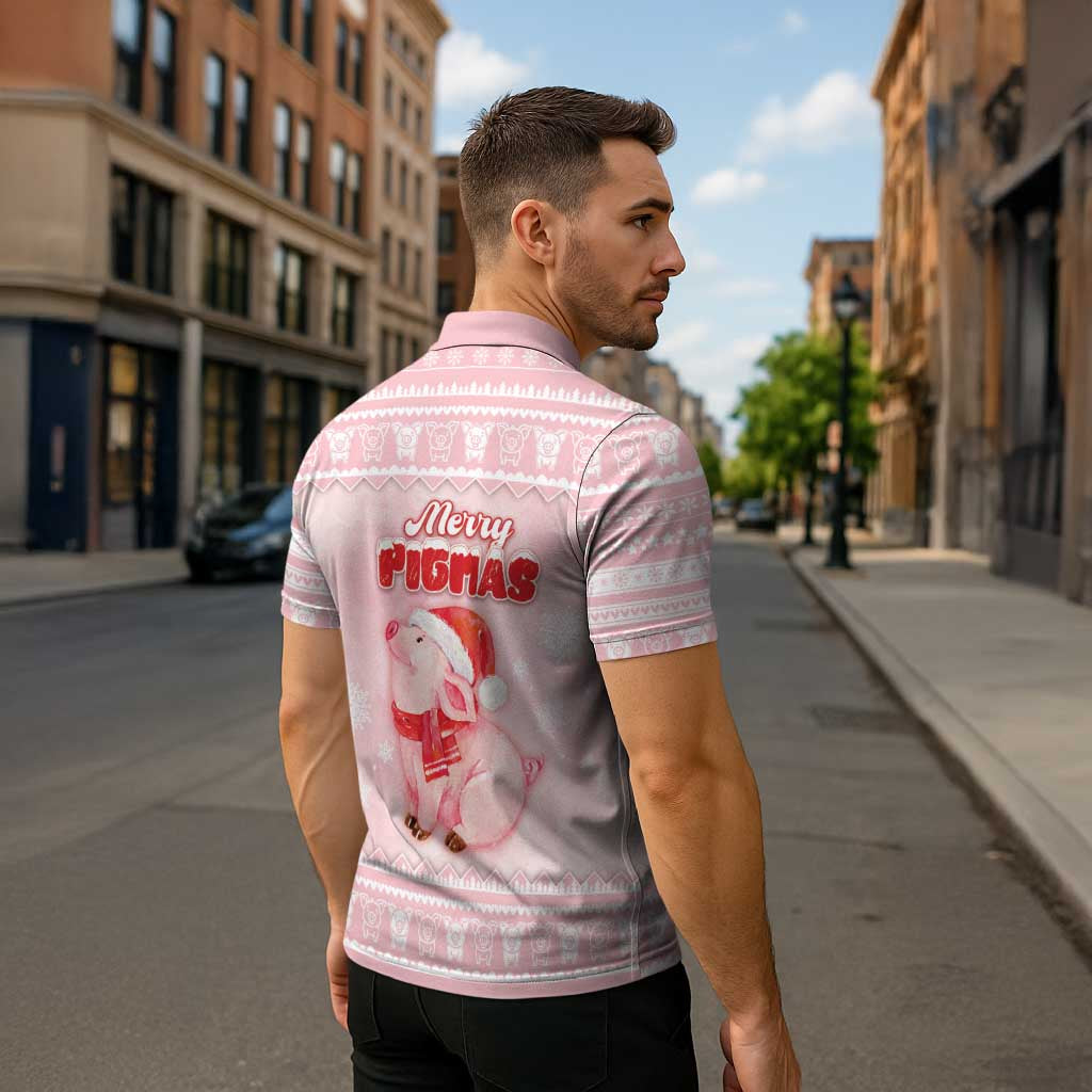 Merry Pigmas Zipper Polo Shirt Is It Too Late To Be Nice - Wonder Print Shop