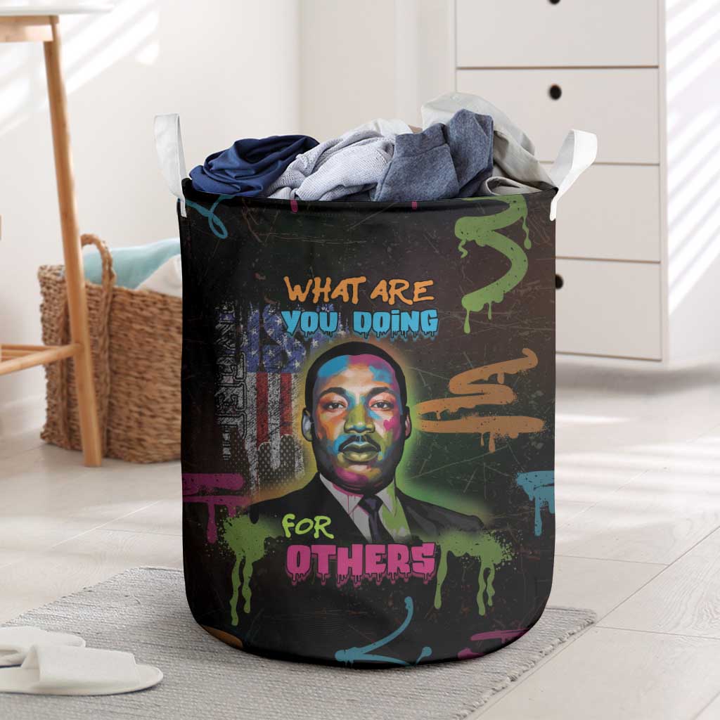 Martin Luther King Jr Day Laundry Basket What Are You Doing For Others - Wonder Print Shop