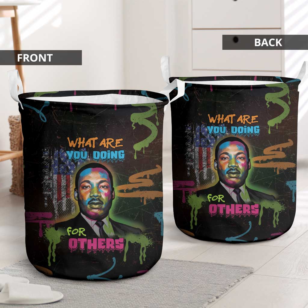 Martin Luther King Jr Day Laundry Basket What Are You Doing For Others - Wonder Print Shop