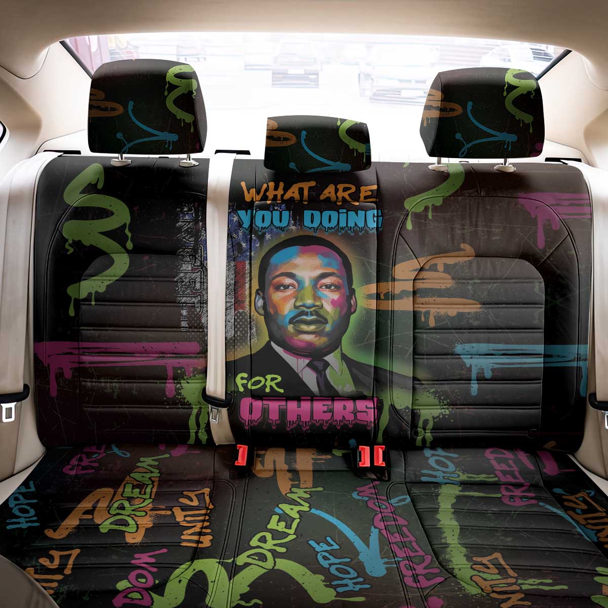 Martin Luther King Jr Day Back Car Seat Cover What Are You Doing For Others - Wonder Print Shop