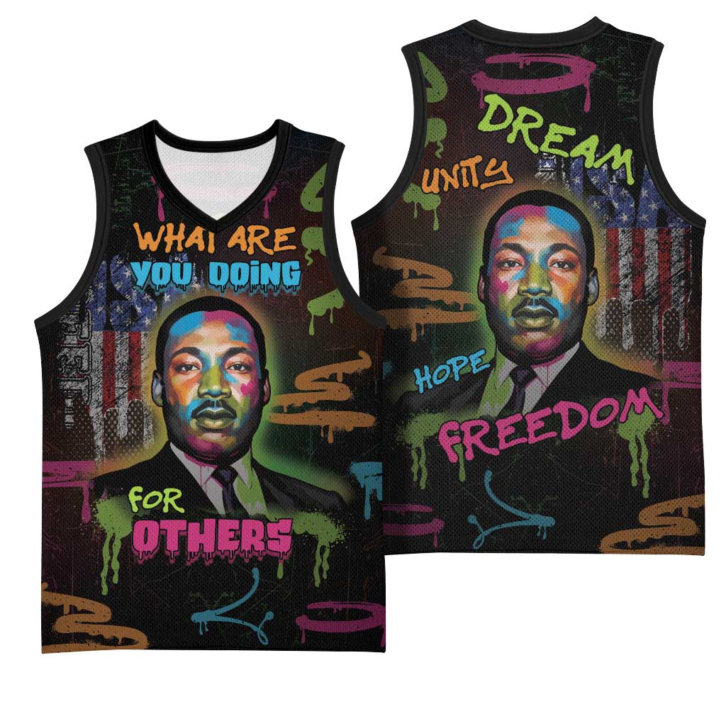 Martin Luther King Jr Day Basketball Jersey What Are You Doing For Others - Wonder Print Shop