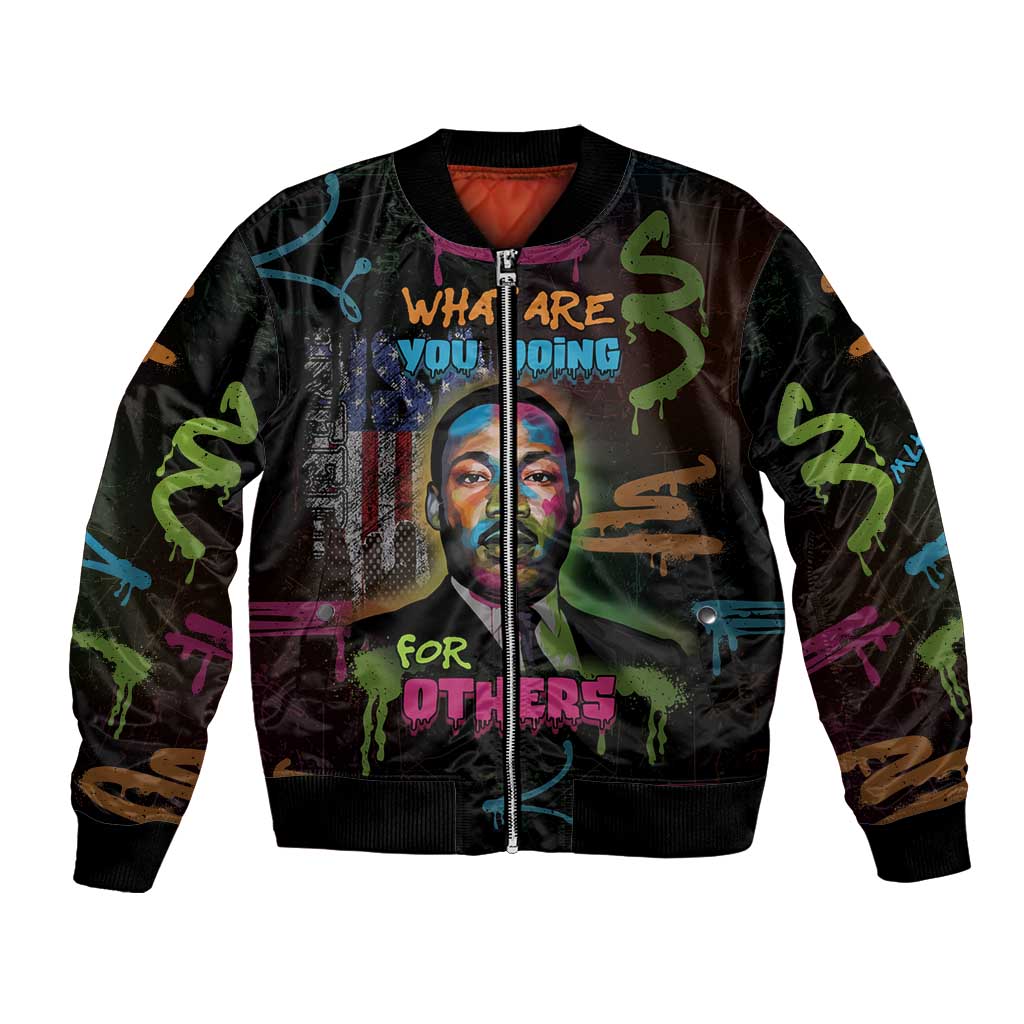 Martin Luther King Jr Day Bomber Jacket What Are You Doing For Others - Wonder Print Shop