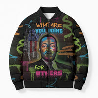 Martin Luther King Jr Day Bomber Puffer Jacket What Are You Doing For Others - Wonder Print Shop