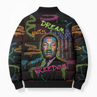 Martin Luther King Jr Day Bomber Puffer Jacket What Are You Doing For Others - Wonder Print Shop
