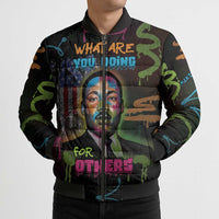 Martin Luther King Jr Day Bomber Puffer Jacket What Are You Doing For Others - Wonder Print Shop