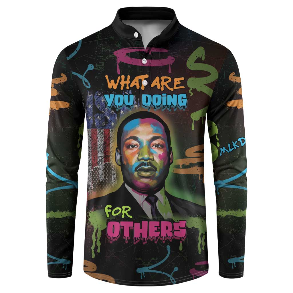 Martin Luther King Jr Day Button Sweatshirt What Are You Doing For Others - Wonder Print Shop