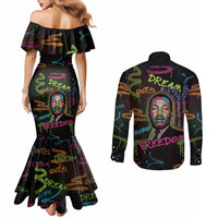 Martin Luther King Jr Day Couples Matching Mermaid Dress and Long Sleeve Button Shirt What Are You Doing For Others - Wonder Print Shop