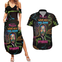 Martin Luther King Jr Day Couples Matching Summer Maxi Dress and Hawaiian Shirt What Are You Doing For Others - Wonder Print Shop