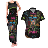 Martin Luther King Jr Day Couples Matching Tank Maxi Dress and Hawaiian Shirt What Are You Doing For Others - Wonder Print Shop